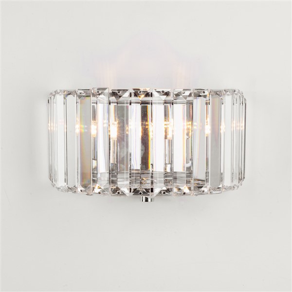 (image for) Laura Ashley Fernhurst Wall Light Polished Chrome Glass
